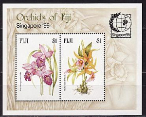 Фиджи, 1995, Орхидеи, блок